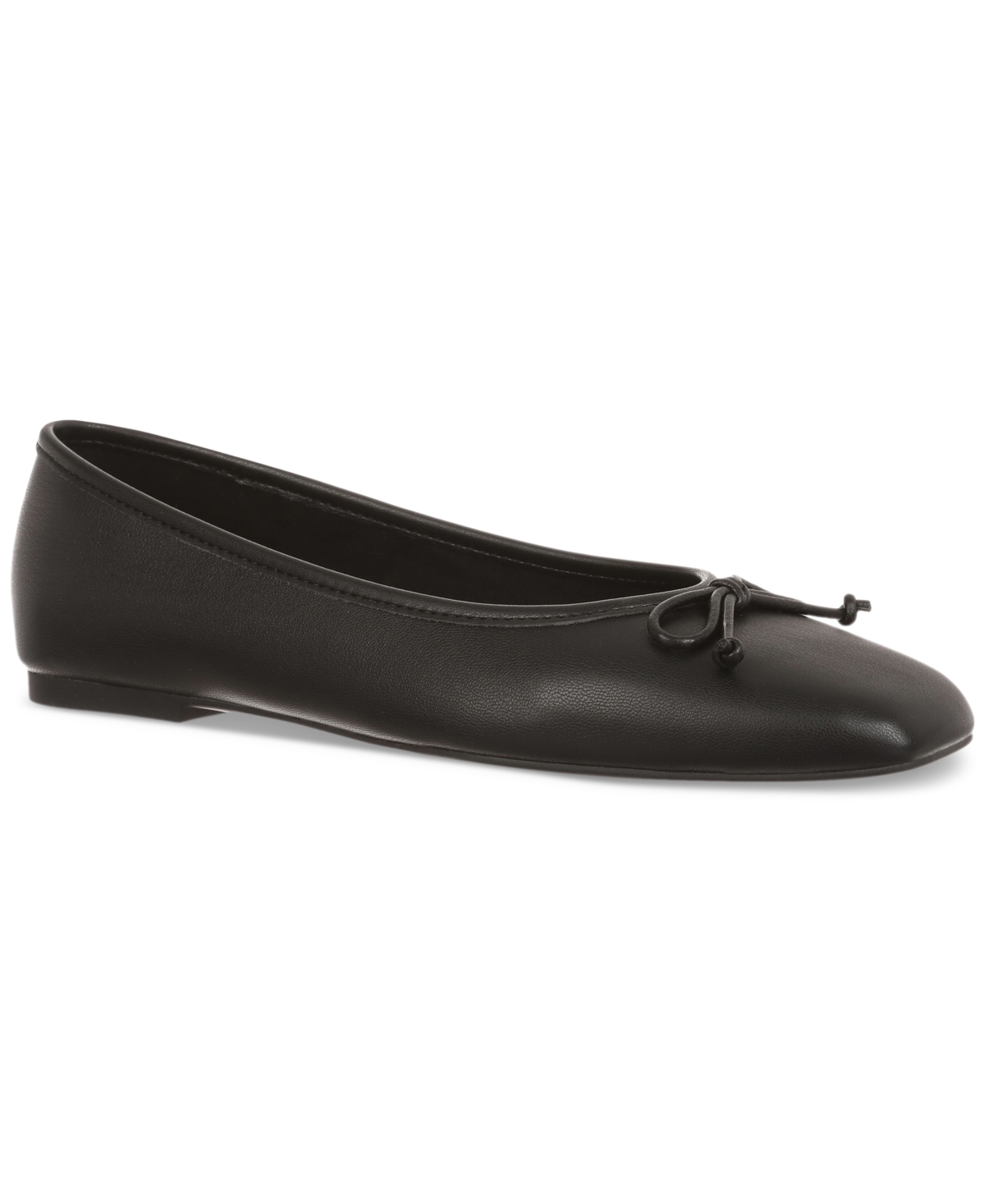 Shop On 34th Women's Naomie Ballet Flats, Created For Macy's In Black Smooth