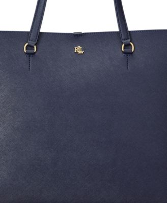 Crosshatch Leather Large Karly Tote ラージ トート バッグ Crosshatch Leather Large Karly Tote | Ralph Lauren