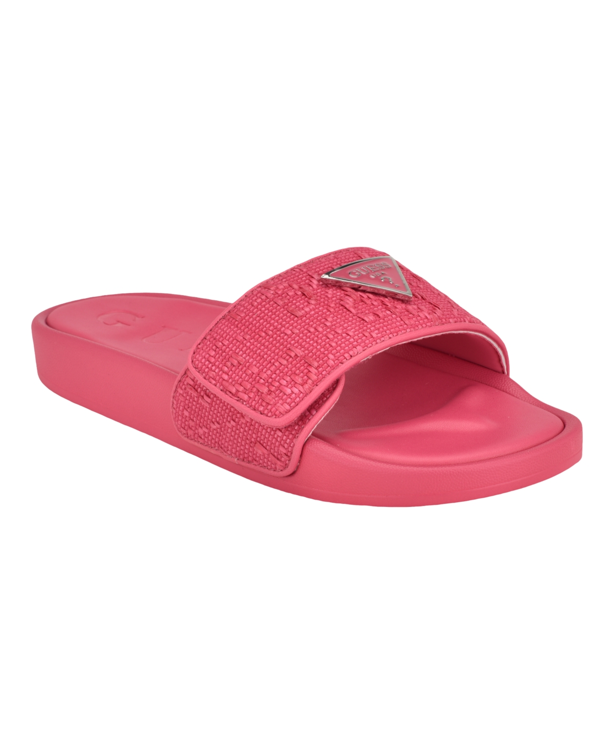 Shop Guess Women's Callena Logo Pool Slides In Pink