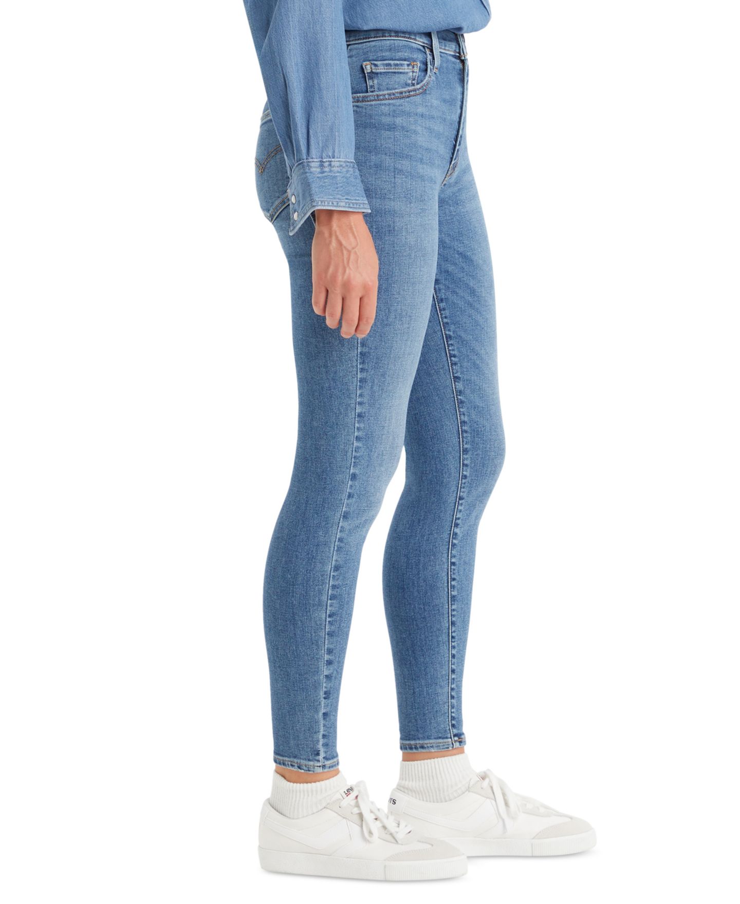 Женские джинсы Levi's 720 High-Rise Stretchy Super-Skinny, цвет: Анималистичный — фото 3