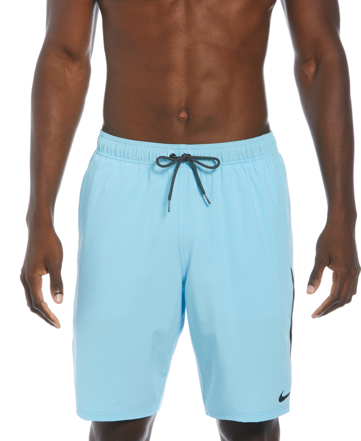 Shop Nike Men's Contend Water-repellent Colorblocked 9" Swim Trunks In Aquarius Blue