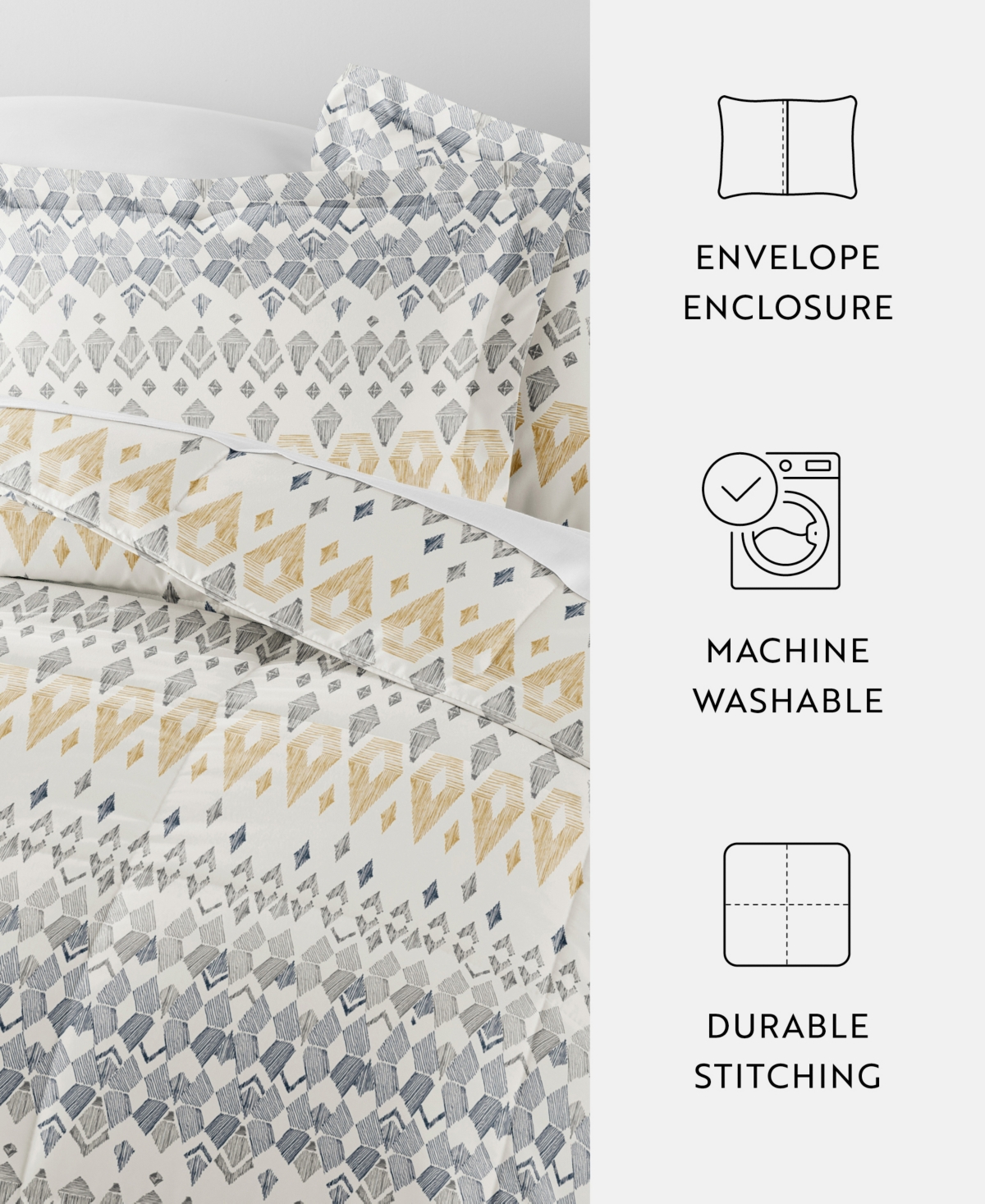 Ienjoy Home Mayan Stamp 2-piece Comforter Set, Twin/twin Xl In Gray