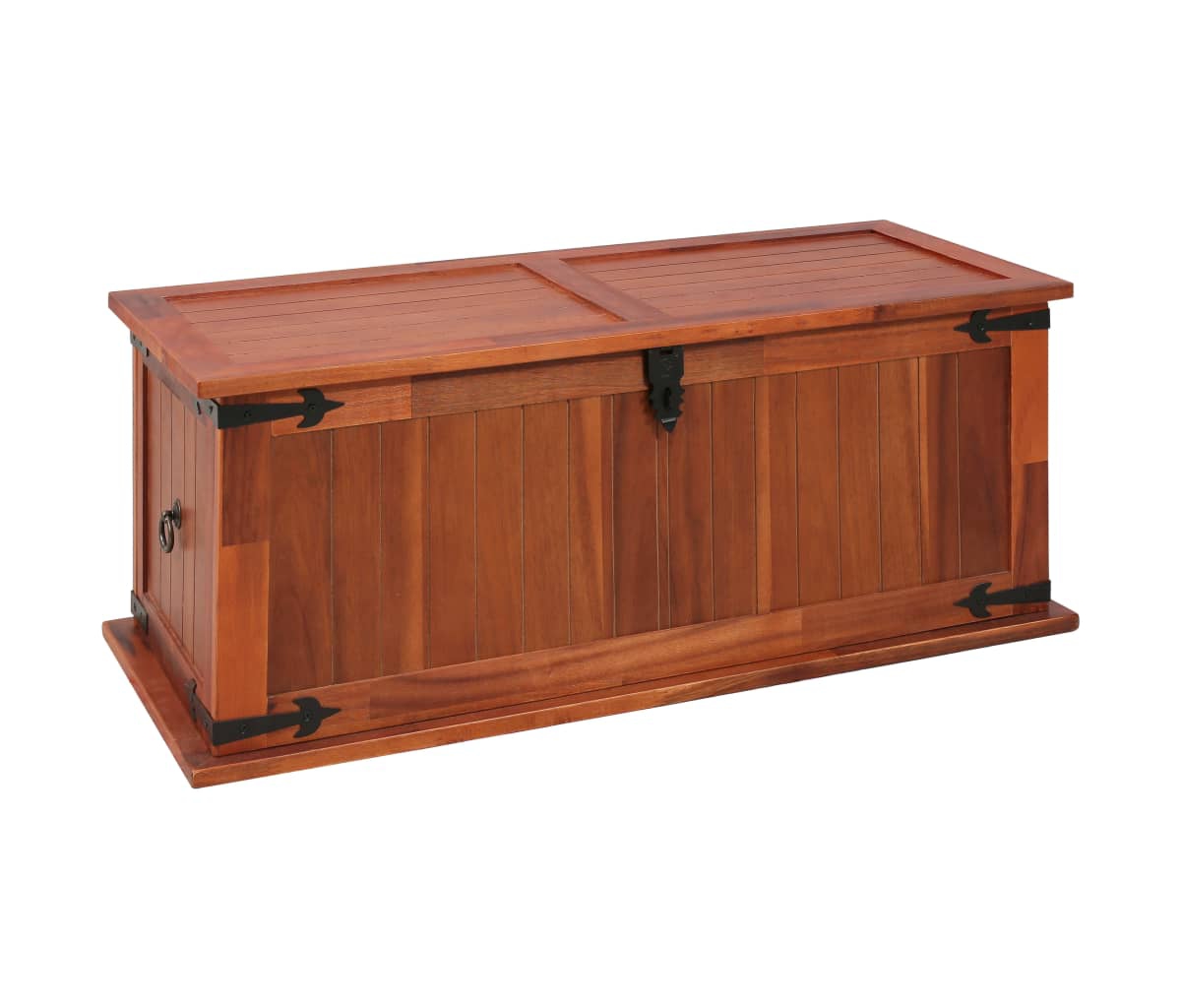 Storage Chest 35.4"x17.7"x15.7" Solid Acacia Wood - Brown