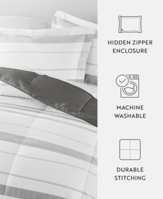 Stitched Stripe 2-Piece Comforter Set, Twin/Twin XL