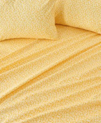 Floral Printed Microfiber 4-Pc. Sheet Set, Queen