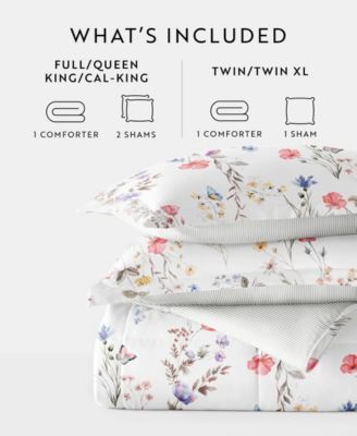 Meadow Floral Stripe 2-Piece Comforter Set, Twin/Twin XL