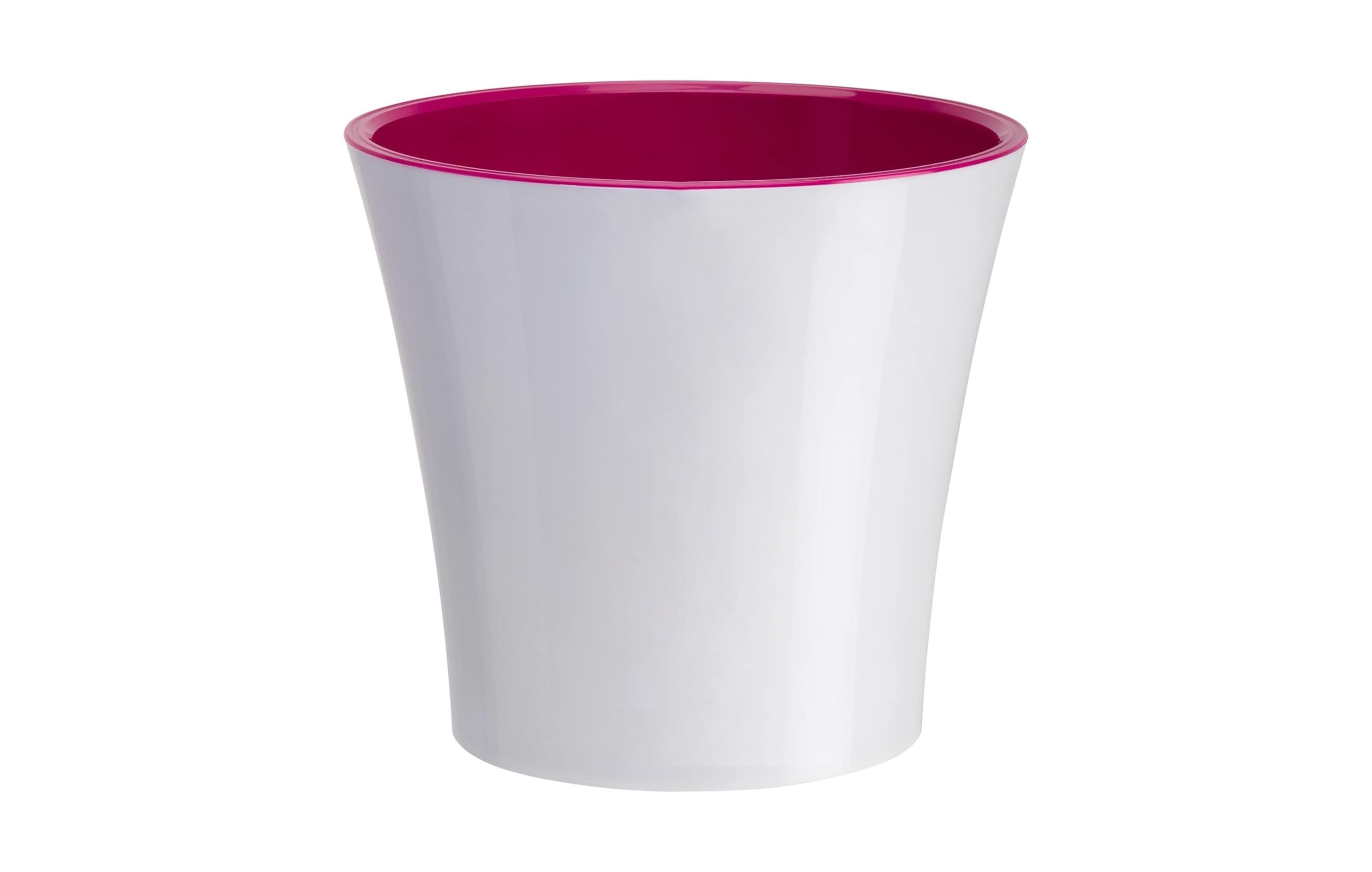 Decopots Plastic Round Modern Flower Pot with Drainage Planter, 7.7in