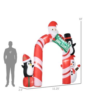 126" Giant Christmas Inflatables Archway with Santa for Yard Garden
