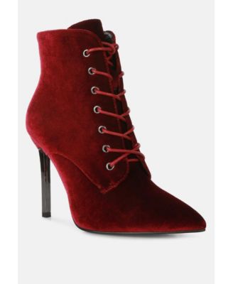 Womens bornsta velvet high heeled velvet boots
