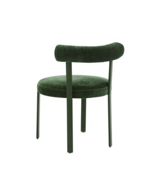 1 Pc. Textured Velvet Bolster Back Dining Chair