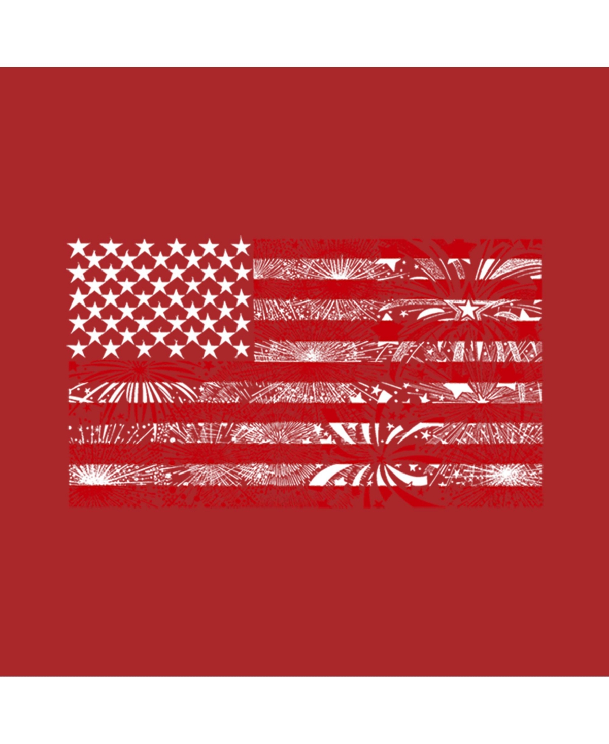 Boy's Word Art T-shirt - Fireworks American Flag