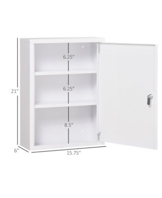 Wall Medicine Cabinet with Lock, Lockable Wall Cabinet,