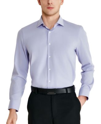 Men's Slim-Fit Solid Poplin Dress Shirt