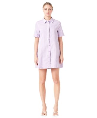 English Factory - Women's Washed Denim Mini Dress