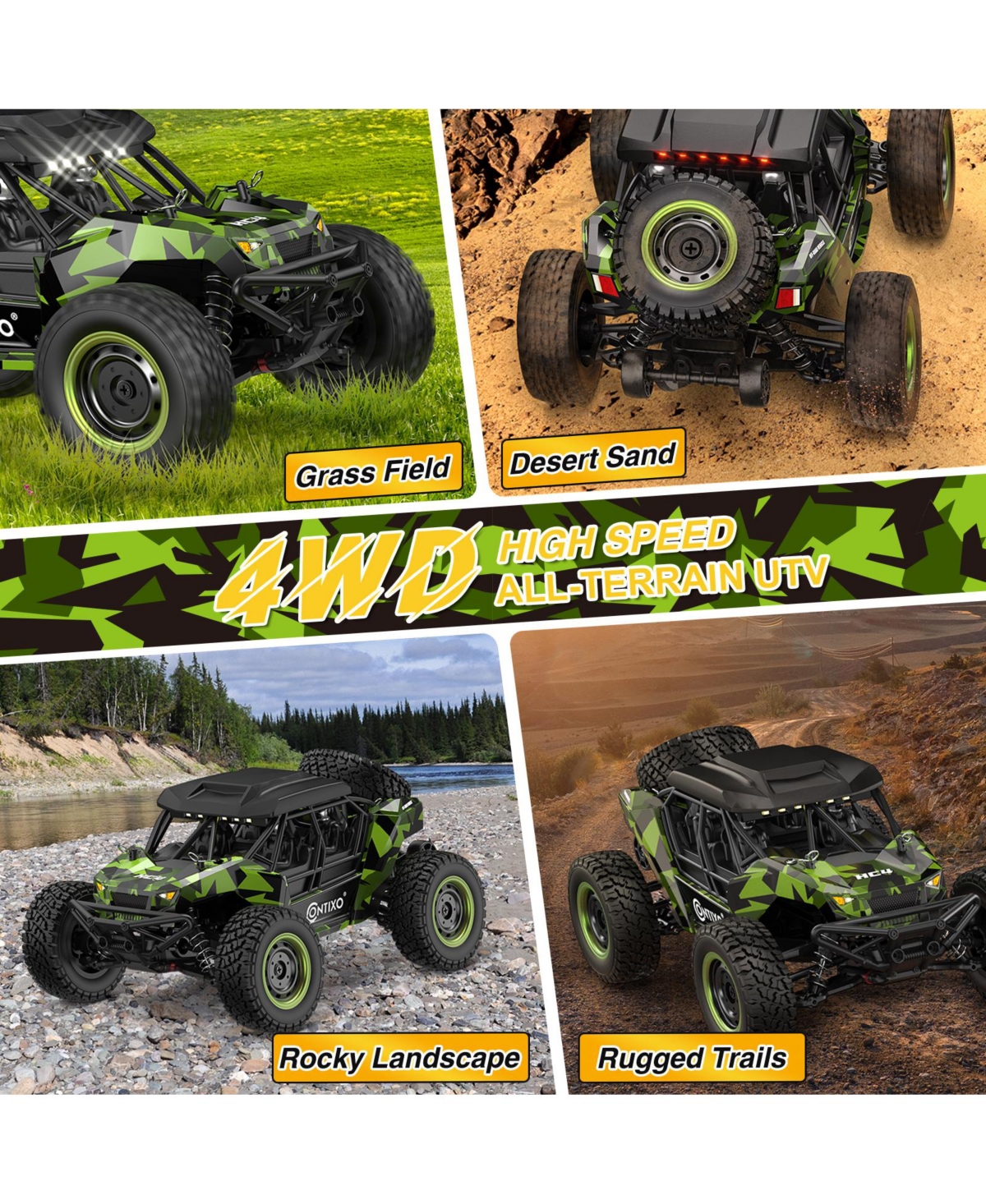 Contixo HC4 Rc Remote Control Off road 4WD Utv - 1:16 Scale