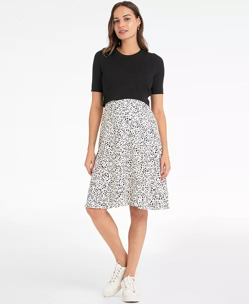 women's knitted top maternity nursing dress