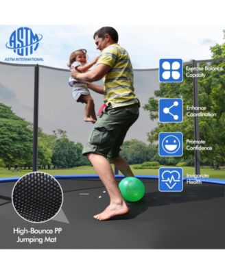 16 Feet Outdoor Trampoline Bounce Combo with Safety Closure Net Ladder