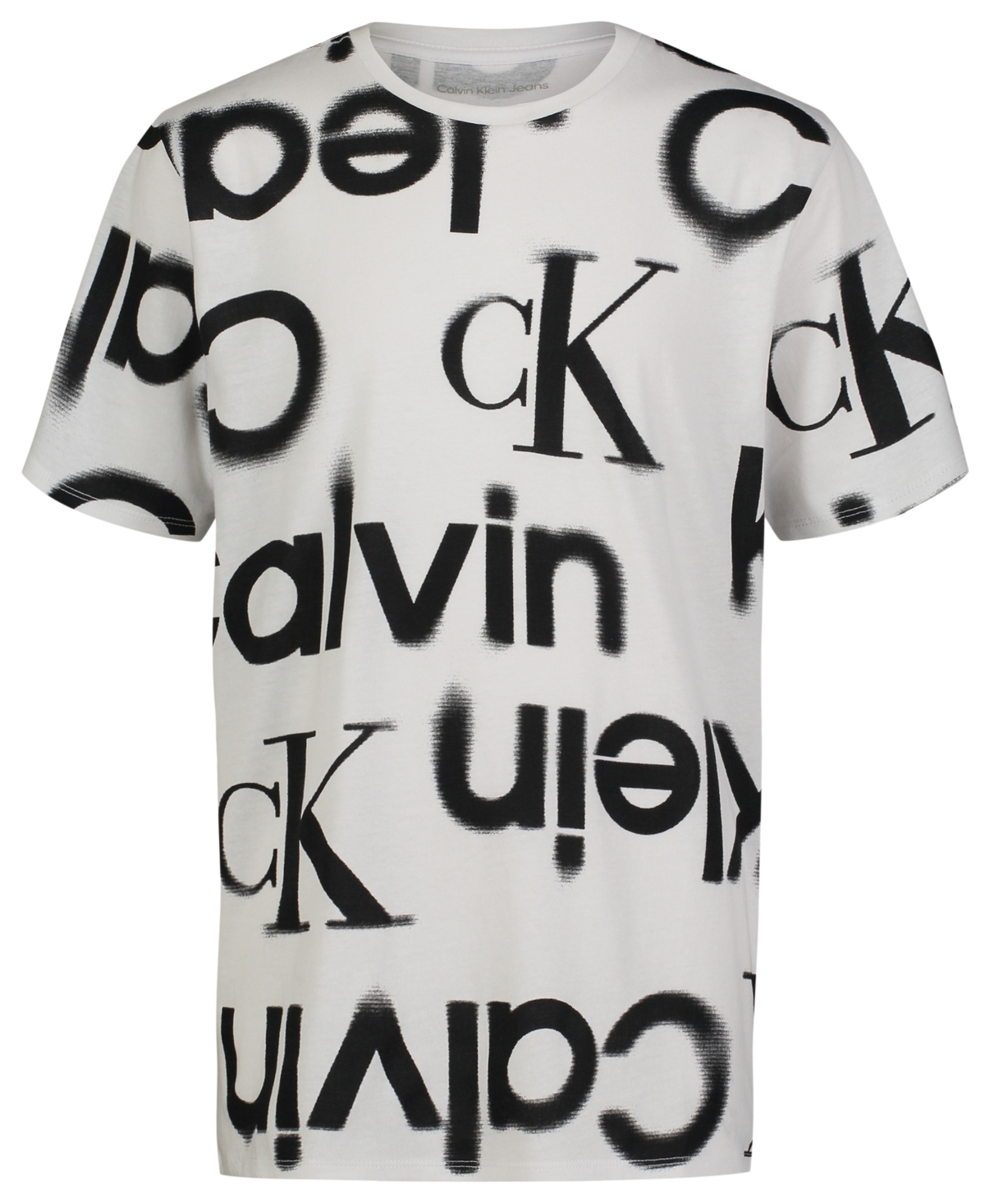 Calvin Klein Kids' Big Boys Intensity Flare Short Sleeve T-shirt In White