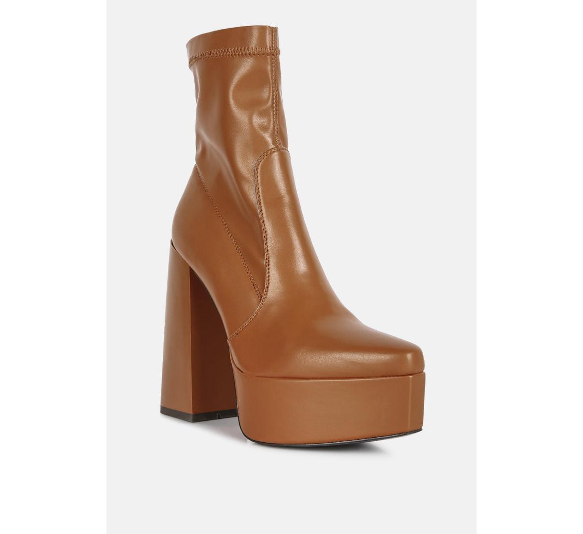 whippers patent pu high platform ankle boots
