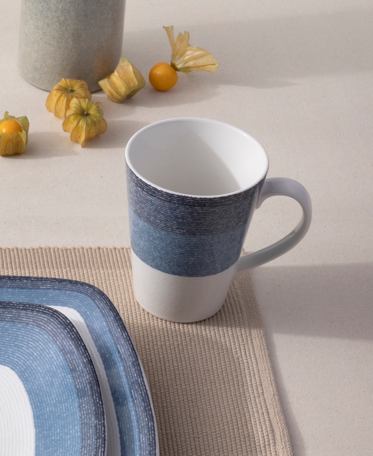 Noritake Colorscapes Layers 4 Piece Square Place Setting In Navy
