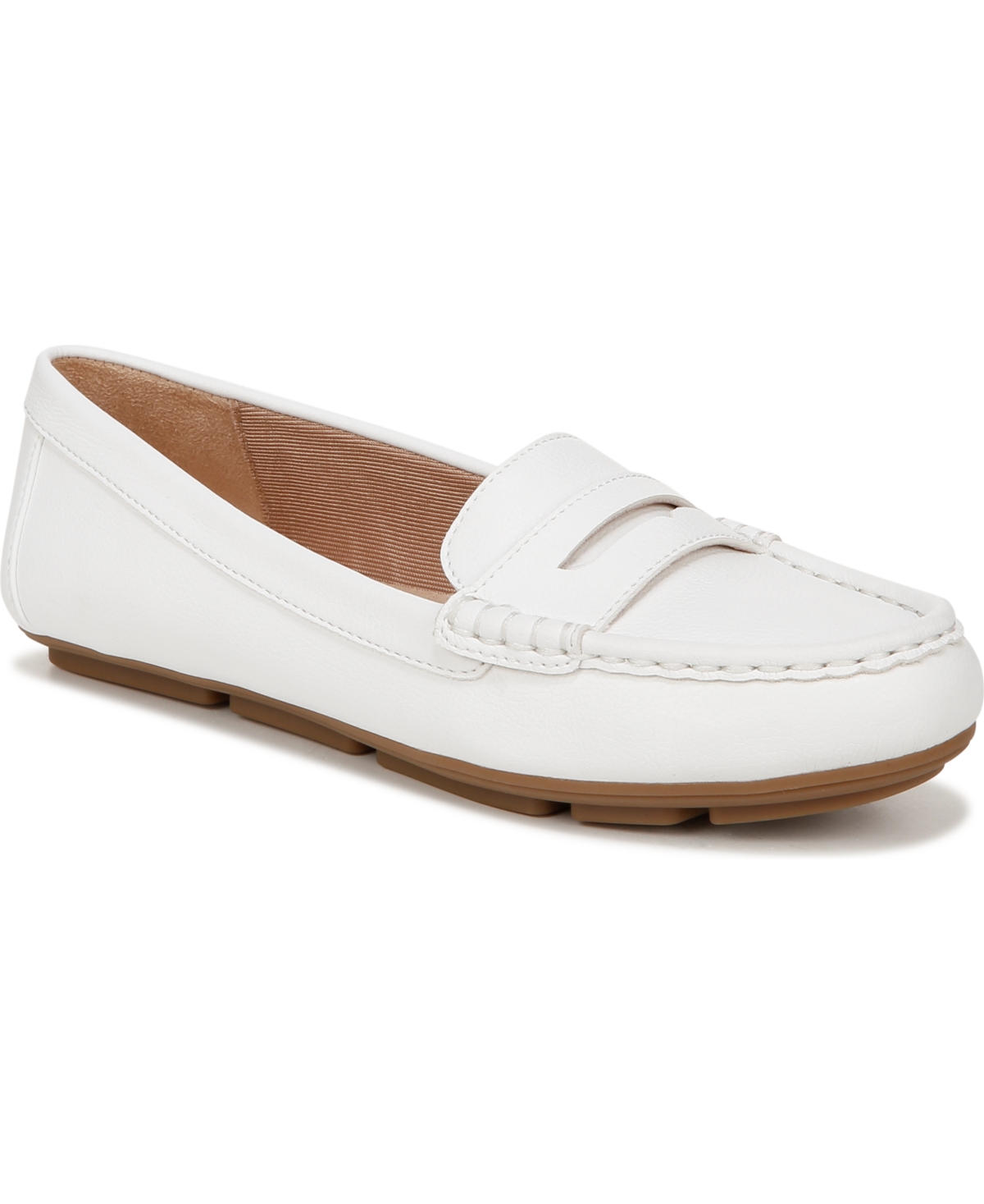 Shop Lifestride Women's Riviera Slip On Penny Loafers In Bright White Faux Leather