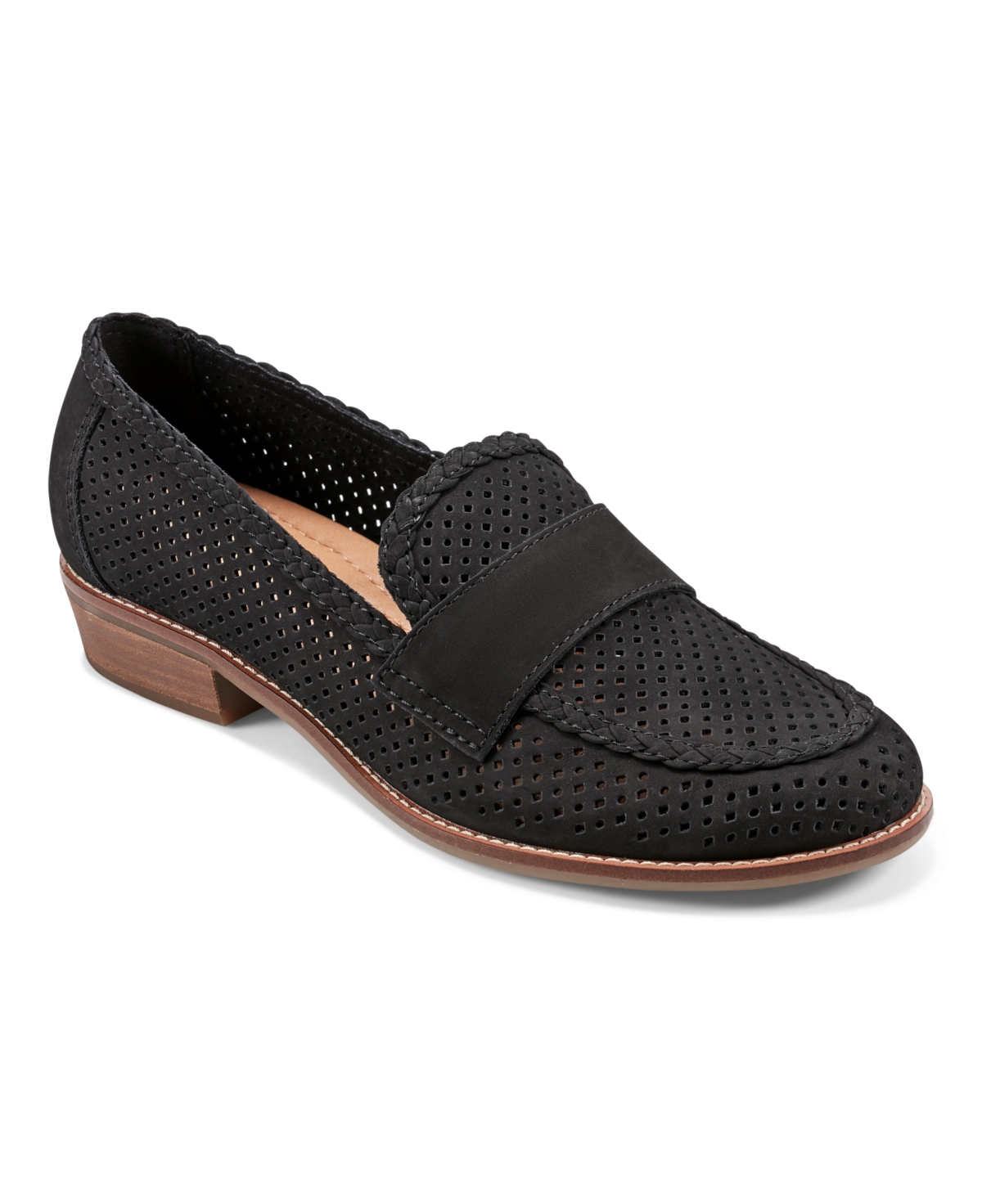 Shop Earth Women's Evvie Round Toe Slip-on Casual Loafers In Black Nubuck