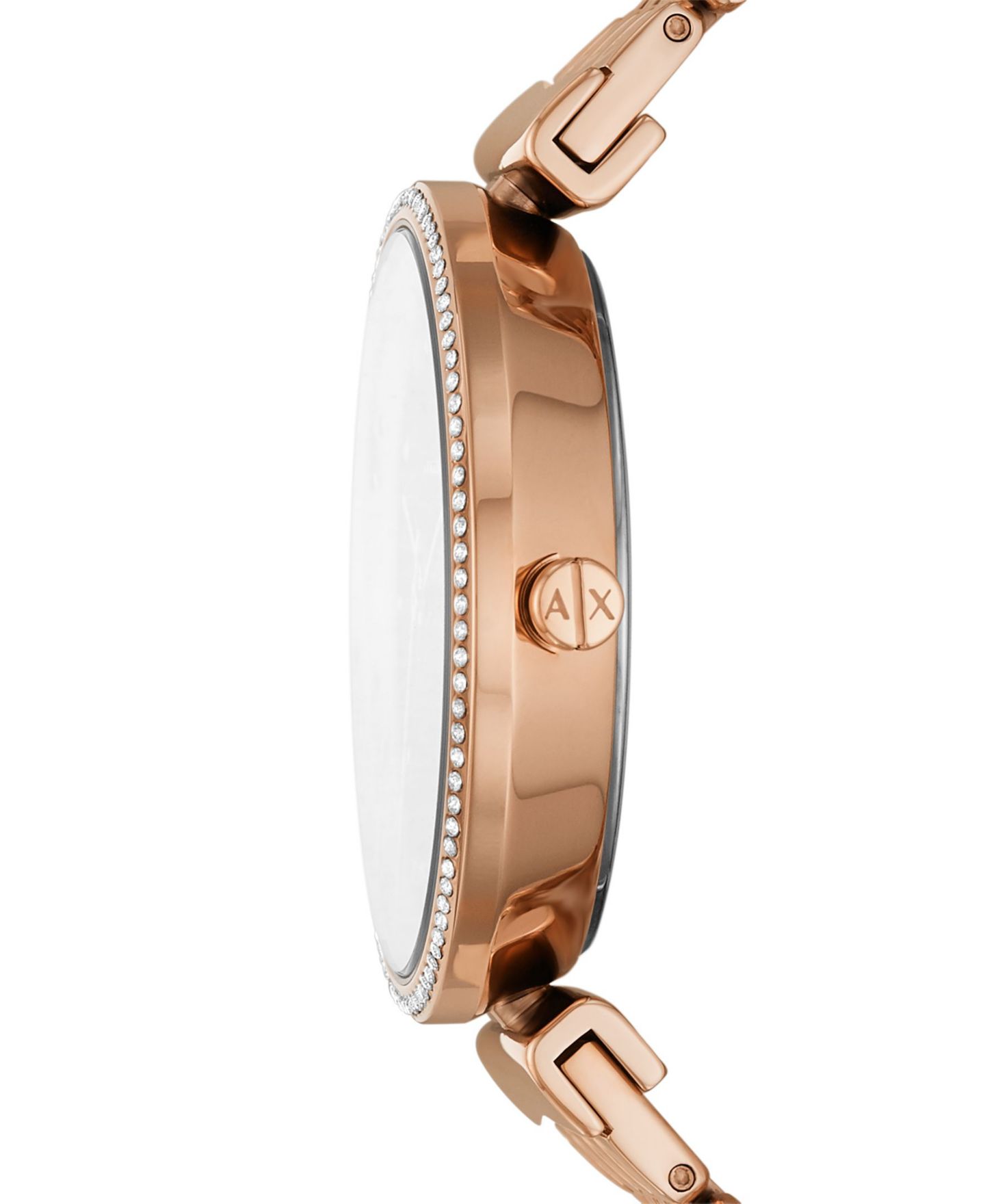 Женские часы A|X Armani Exchange Three-Hand Rose Gold-Tone Stainless Steel Watch 36mm, AX5912 — фото 2