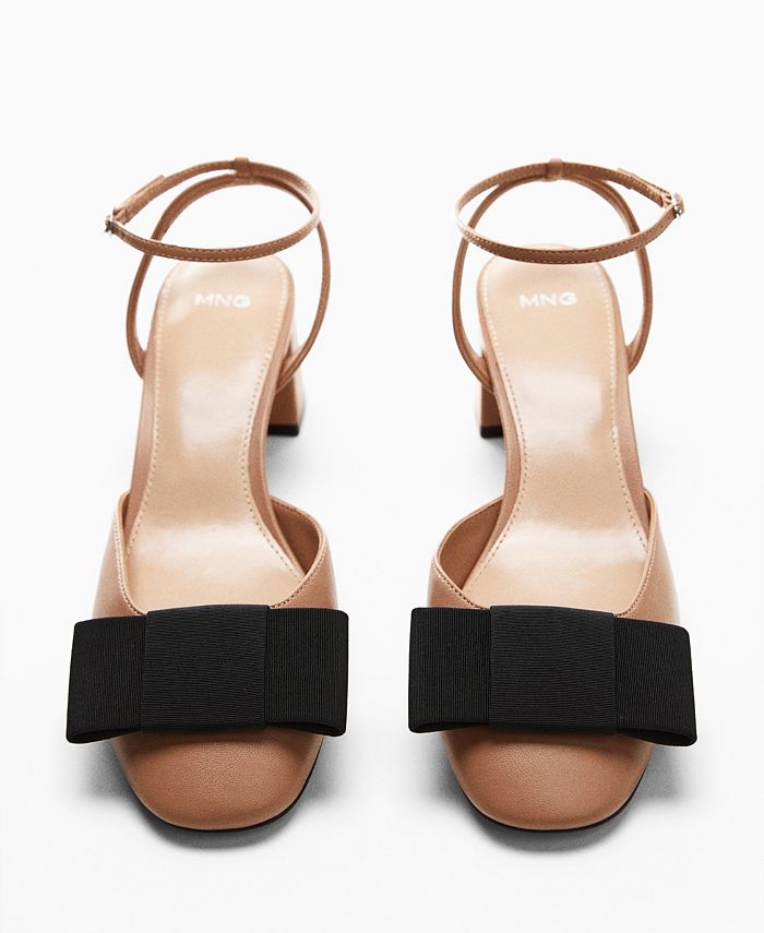 MANGO Women's Bow Leather Shoes - Macy's