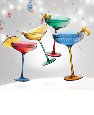 Festive Coupe Glasses, Set of 4