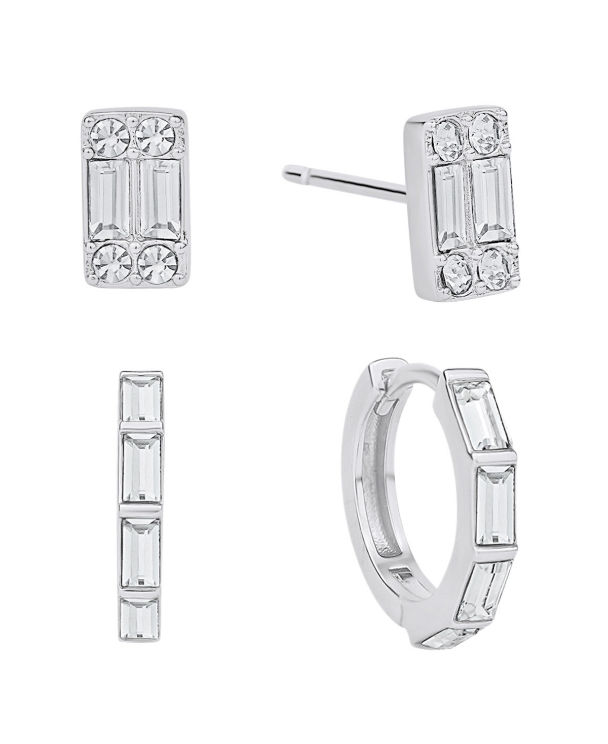 Shop And Now This Crystal Stud And Hoop Earring Set In Silver