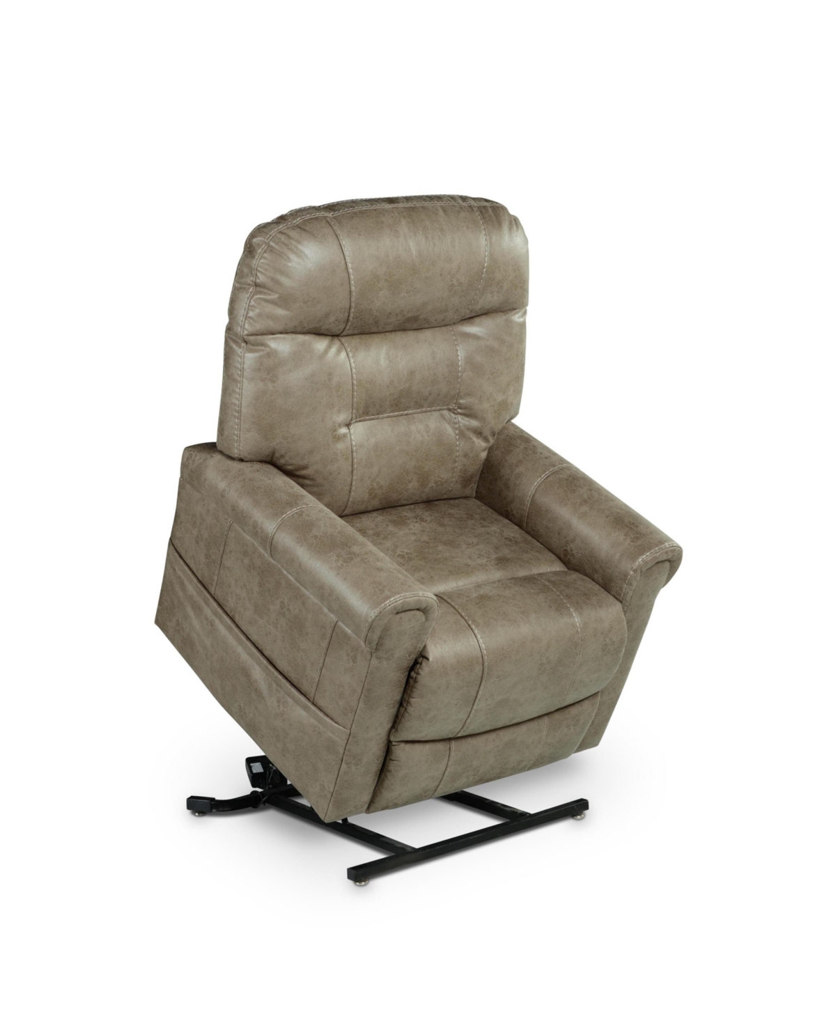 Shop Steve Silver Ottawa 34" Power Lift Chair, Heat, Massage In Medium Brown