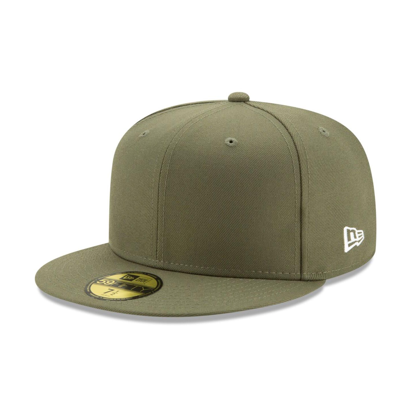 Мужская кепка New Era Green Blank 59FIFTY Fitted Hat — фото 1