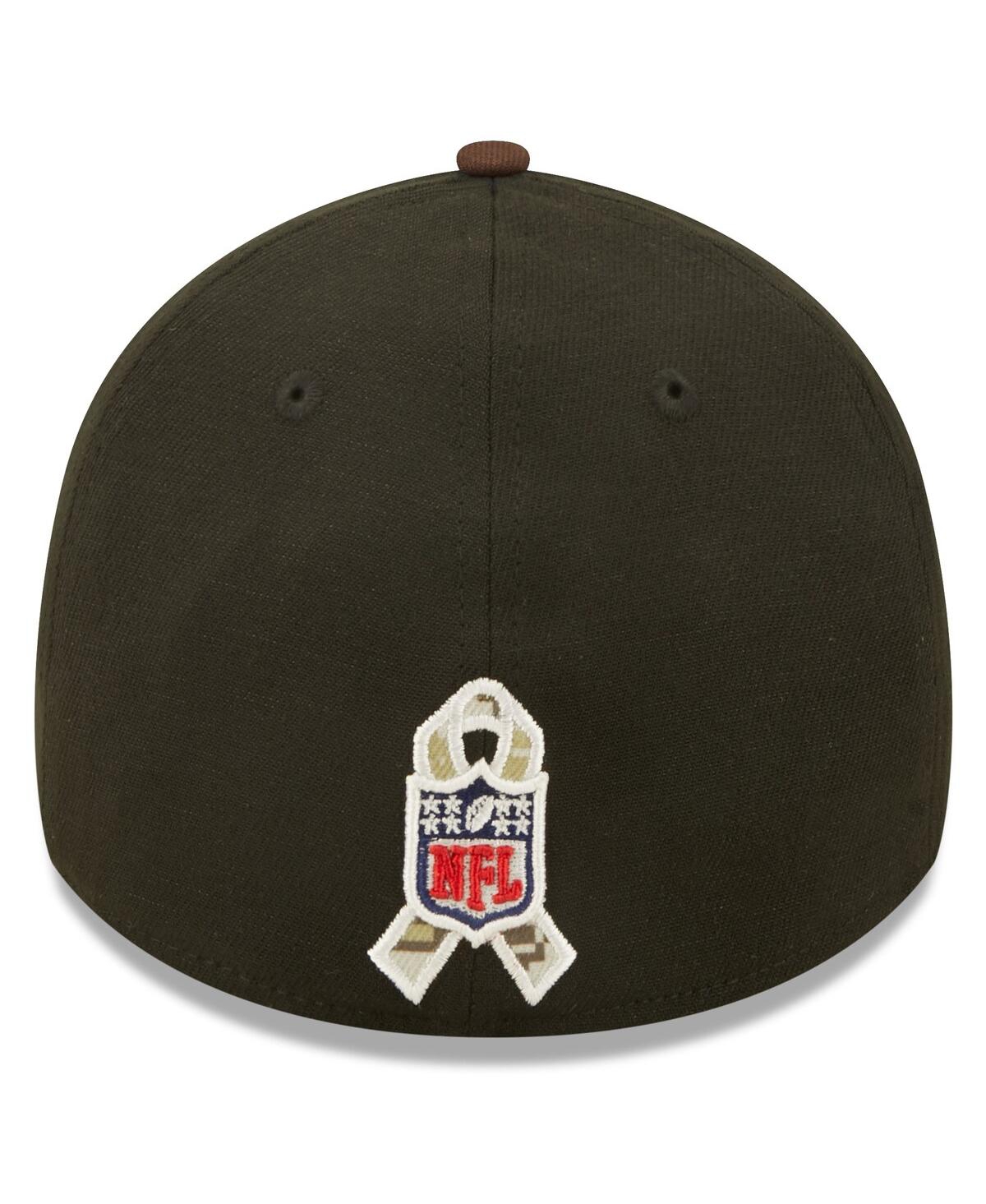 Men's New Era Brown Cleveland Browns 2022 Salute To Service 39THIRTY Flex Hat - Brown