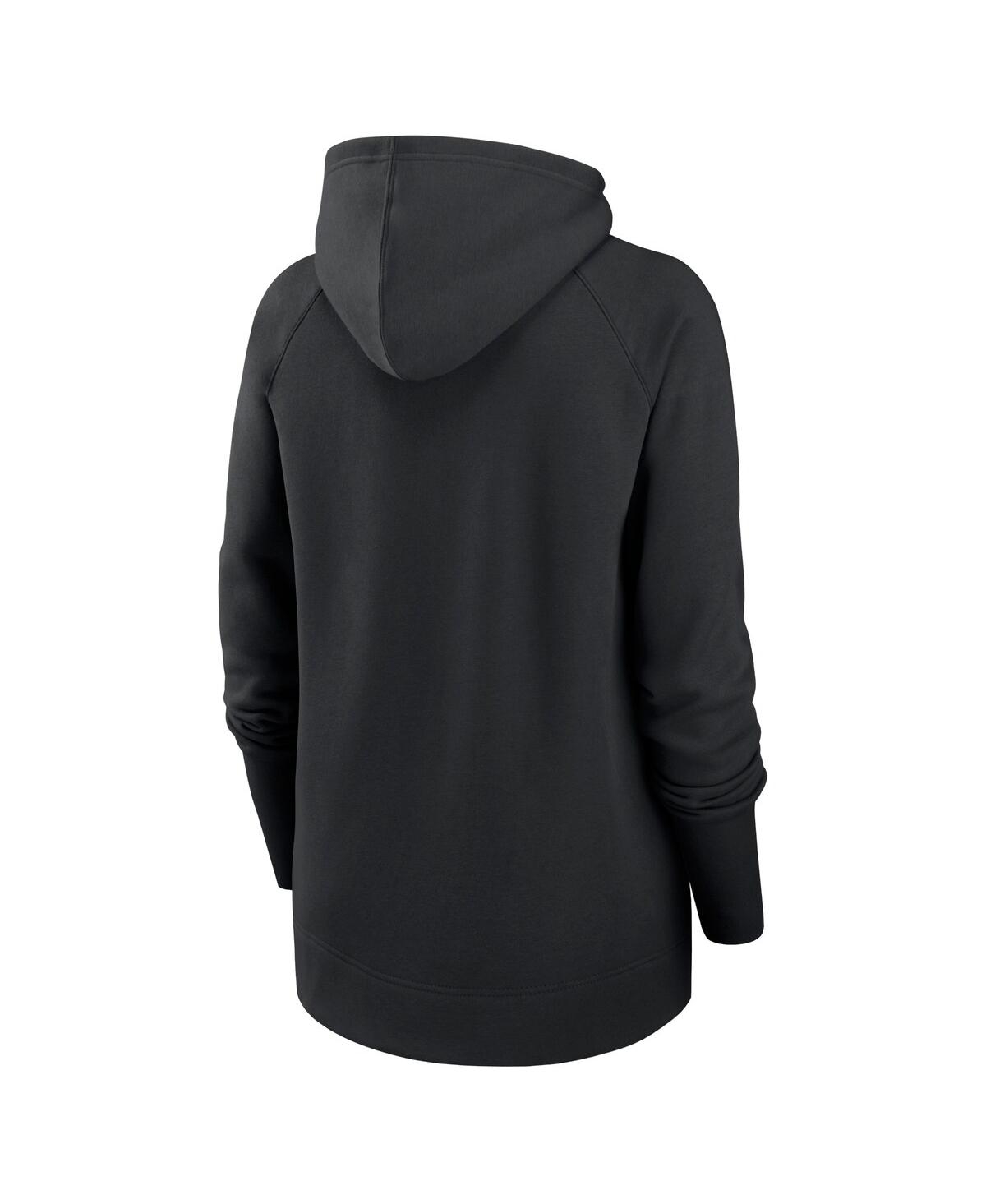 Nike Women's  Black New Orleans Saints Asymmetrical Raglan Full-zip Hoodie In Black