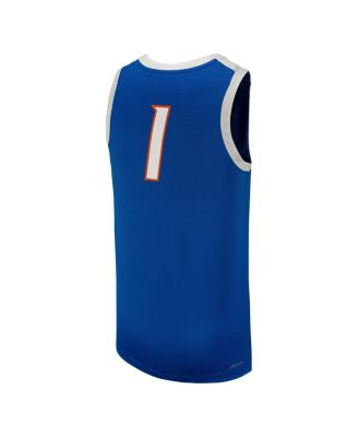 Men's #1 Royal Boise State Broncos Replica Basketball Jersey