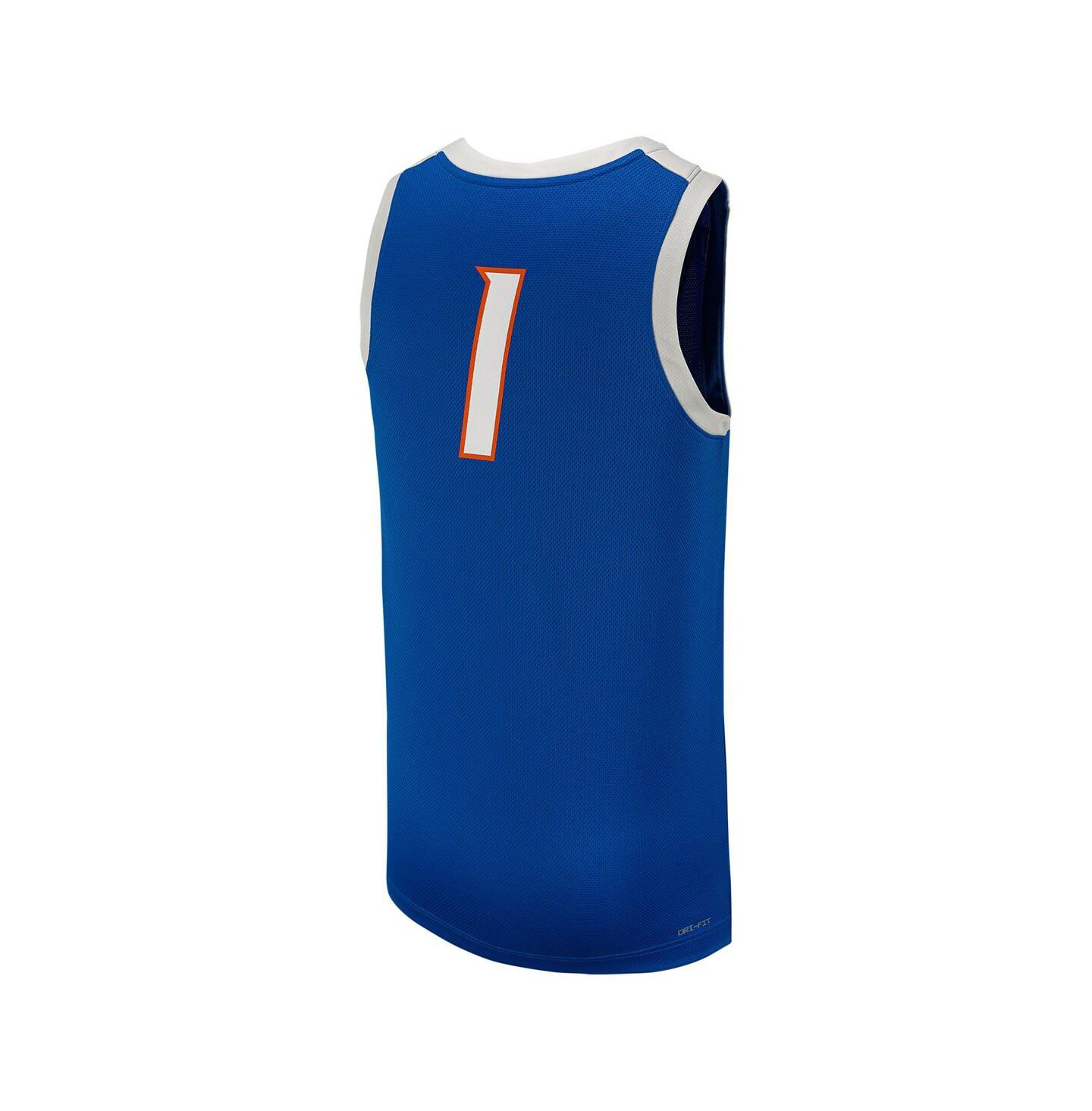 Мужской топ Nike #1 Royal Boise State Broncos Replica Basketball Jersey — фото 3
