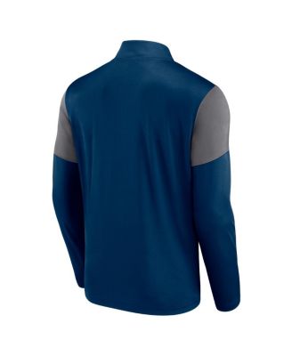 Men's Deep Sea Blue Seattle Kraken Logo Quarter-Zip Top