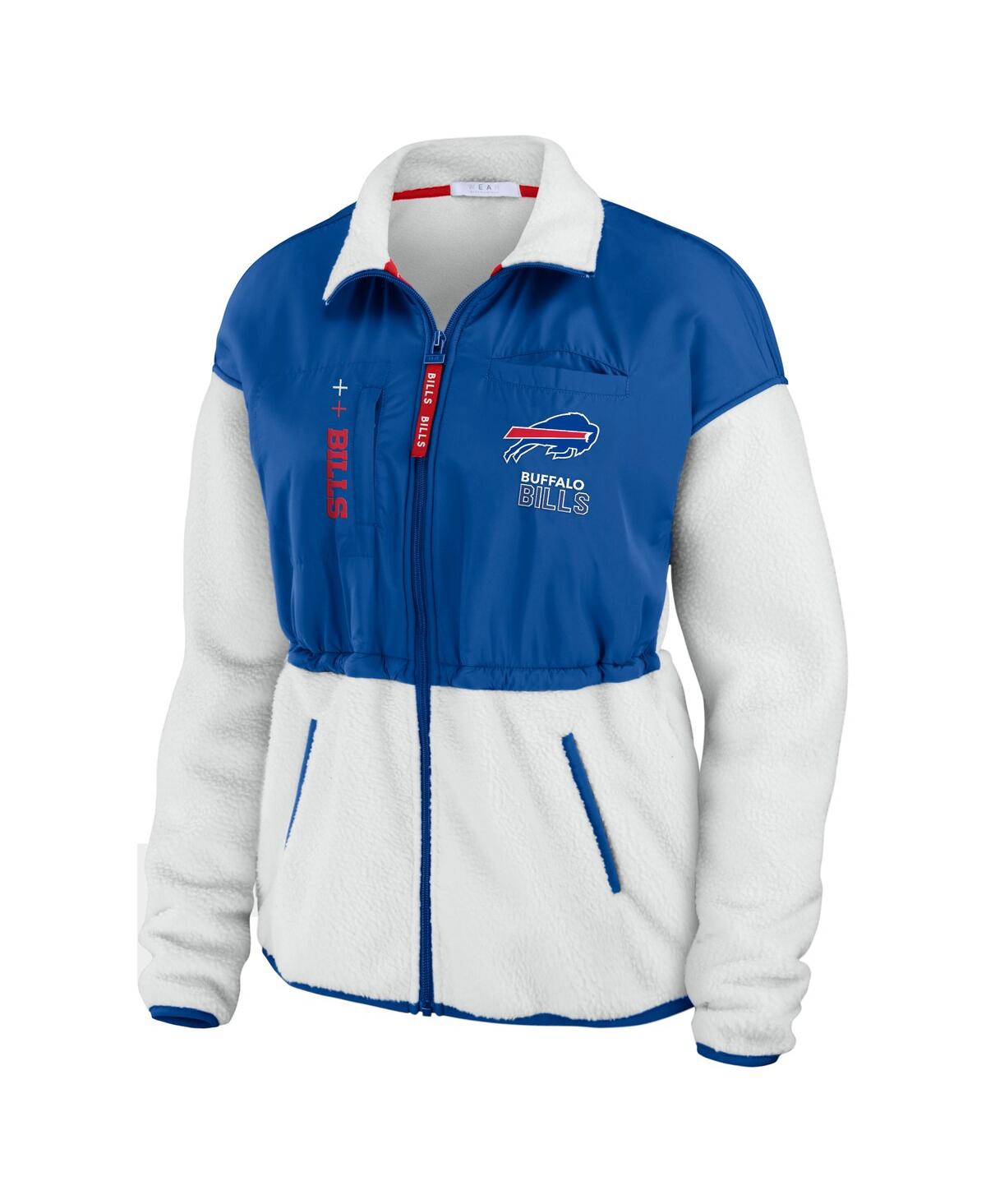 Women's Wear by Erin Andrews Royal Buffalo Bills Color-Block Polar Fleece Full-Zip Jacket - Royal