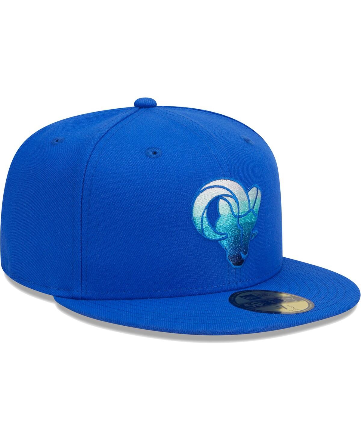 Men's New EraLos Angeles Rams Gradient 59FIFTY Fitted Hat - Royal