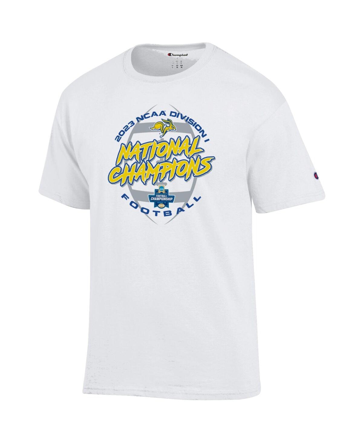 Men's ChampionSouth Dakota State Jackrabbits 2023 Fcs Football National Champions Locker Room T-shirt - White