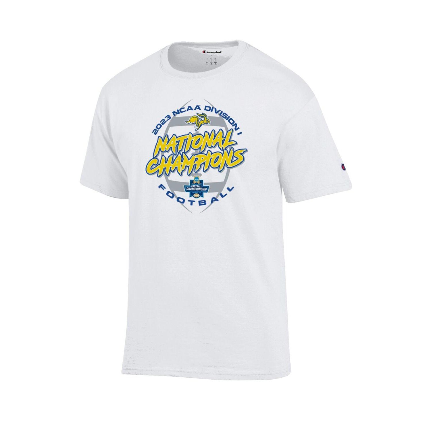 Men's White South Dakota State Jackrabbits 2023 FCS Football National Champions Locker Room T-shirt
