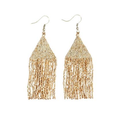 Lexie Solid Beaded Fringe Earrings - Gold 42$