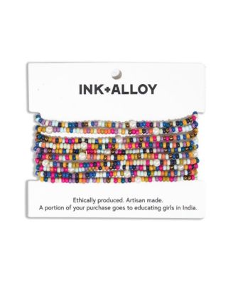 Ink Alloy Sage 10 Stranded Beaded Stackable Stretch Bracelets - Rainbow Confetti 32$