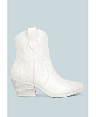 Womens Aries Ankle Length Block Heel Cowboy Boots