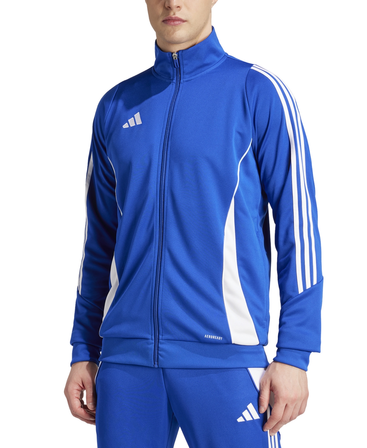 Shop Adidas Originals Men's Tiro 24 Slim-fit Performance 3-stripes Track Jacket In Team Royal Blue,wht