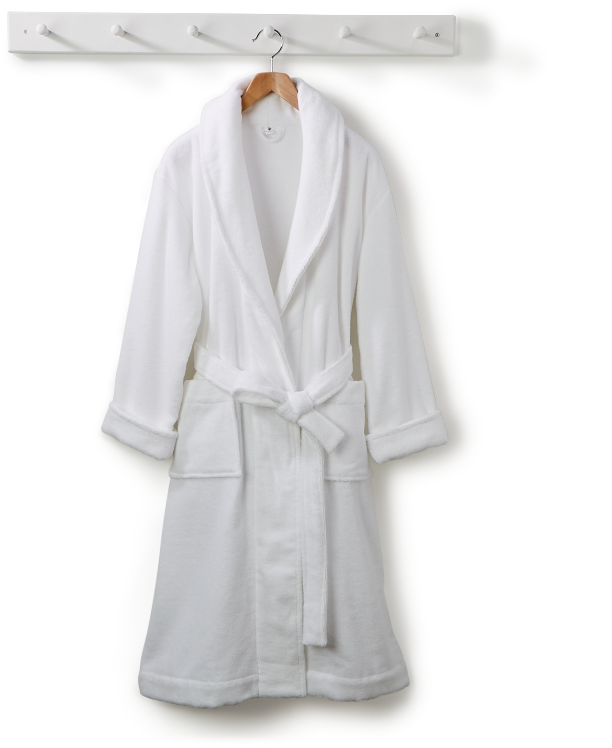 Shop Hotel Collection Turkish Cotton Shawl-collar Robe, Created For Macy's In White