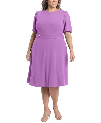 Scuba fit and outlet flare dress plus size