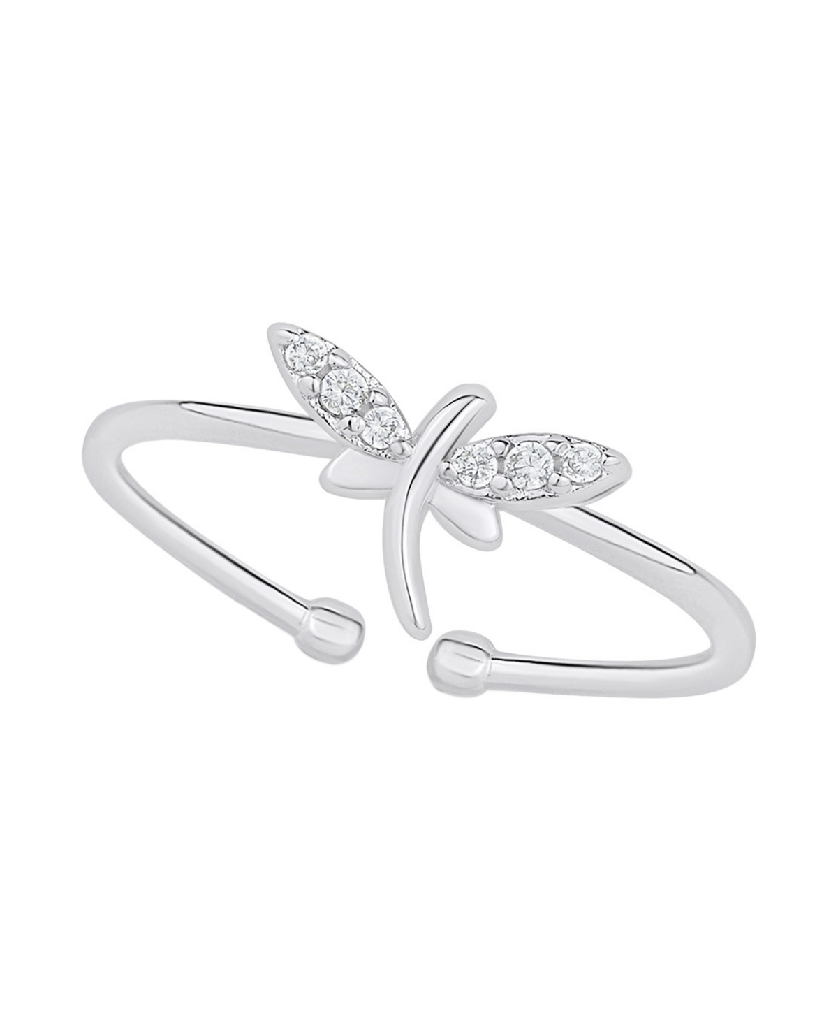 Shop And Now This Cubic Zirconia Dragonfly Toe Ring In Silver