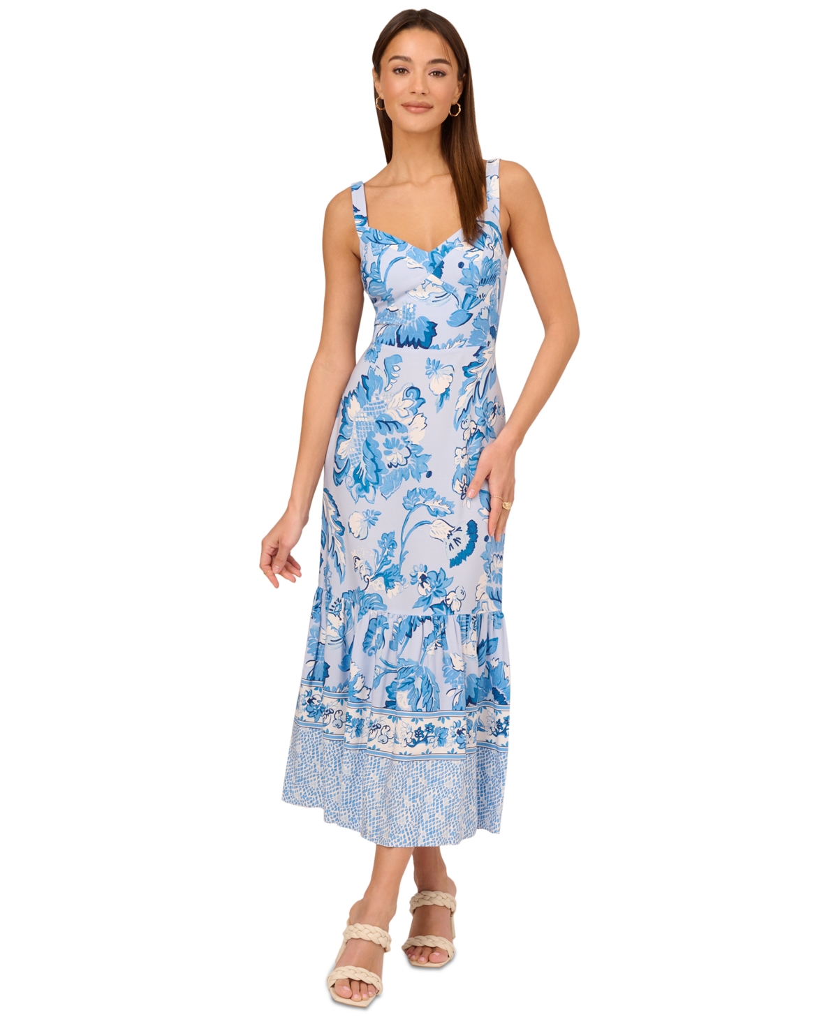 Shop Adrianna By Adrianna Papell Printed Maxi Dress In Baroque Bohemia Light