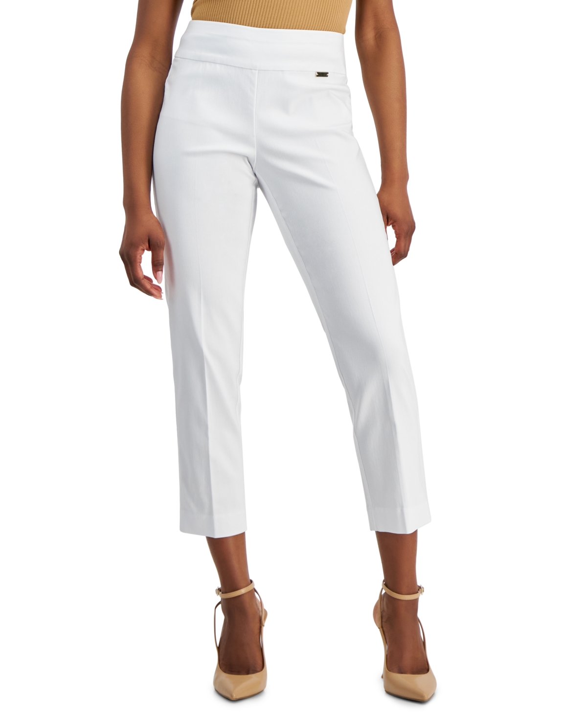 Petite Mid-Rise Crop Pants, Created for Macy's - Summer Straw